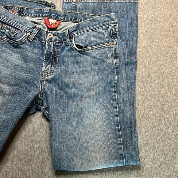 Vintage Lucky Brand USA Blue Denim Jeans Flair Leg Sweet n Low 14 30 - Picture 5 of 14